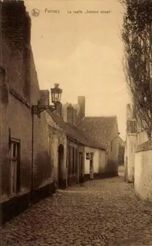 Ak Furnes Furnes Westflandern, Ruelle Smisse Straße