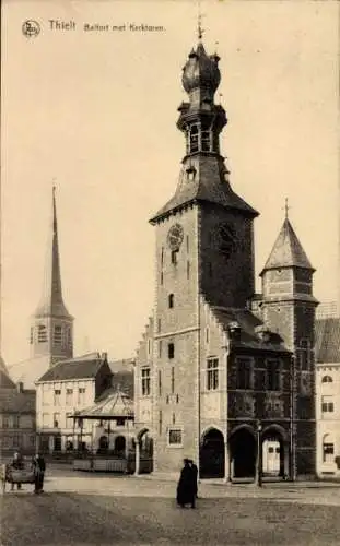 Ak Thalten Tielt Westflandern, Belfort, Kerktoren