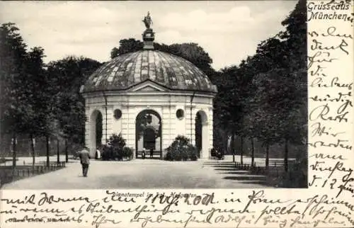 Ak München, königlicher Hofgarten, Dianatempel