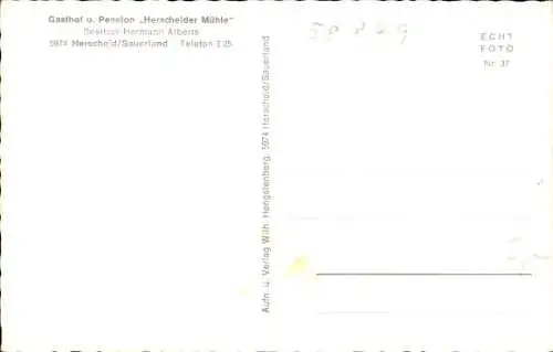 Ak Herscheid im Sauerland, Pension Herscheider Mühle