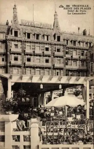 Ak Trouville Reine des Plages Calvados, Hotel de Paris, La Cancaniere