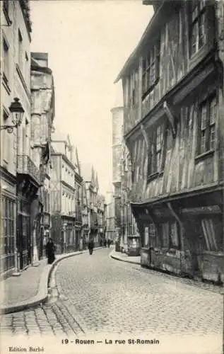 Ak Rouen Seine Maritime, rue St-Romain