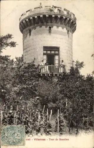 Ak Villennes sur Seine Yvelines, Tour e Beaulieu