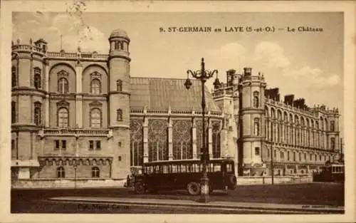 Ak Saint Germain en Laye Yvelines, Schloss, Bus