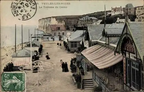 Ak Veules les Roses Seine-Maritime, la Terrasse du Casino