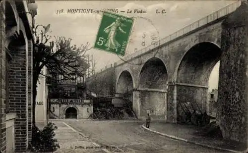 Ak Montigny sur Loing Seine et Marne, le Viaduc