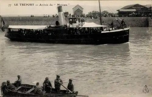 Ak Le Tréport Seine Maritime, Arrivee du Mercure