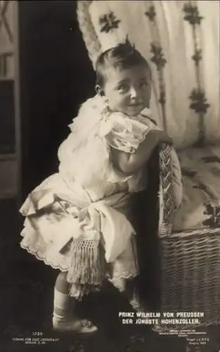 Ak Prinz Wilhelm von Preußen, Der jüngste Hohenzoller, Kinderportrait