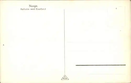 Ak Balholmen Norwegen, Blick auf die Stadt mit Essefjord