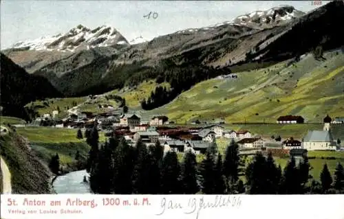 Ak St. Anton am Arlberg Tirol Österreich, Panorama