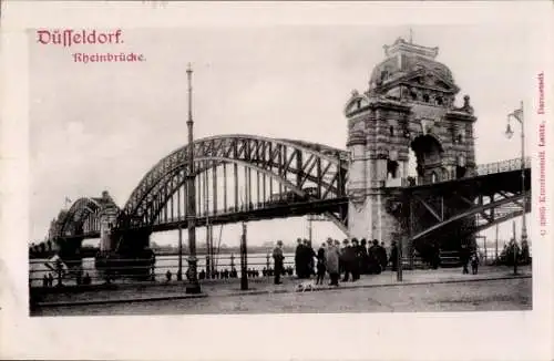 Ak Düsseldorf am Rhein, Rheinbrücke