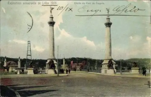 Ak Lüttich Lüttich Wallonien, Weltausstellung 1905, Eingang zum Pont de Fragnée