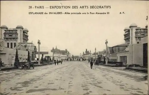 Ak Paris, Decorative Arts Expo 1925, Esplanade des Invalides