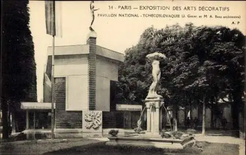 Ak Paris, Decorative Arts Expo 1925, Nationalpavillon der Tschechoslowakei