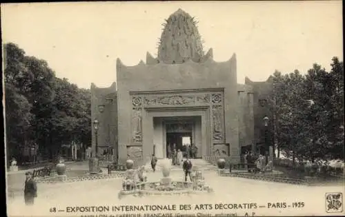 Ak Paris, Internationale Ausstellung für dekorative Kunst 1925, Französischer Afrika-Pavillon