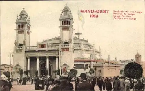 Ak Gent Gent Ostflandern, Weltausstellung 1913, Kongo-Pavillon