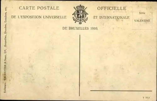 Ak Brüssel Brüssel, Ausstellung 1910, Deutsche Sektion