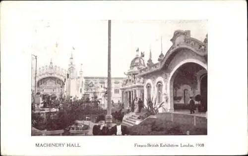 Passepartout Ak London City England, Französisch-Britische Ausstellung 1908, Maschinenhalle