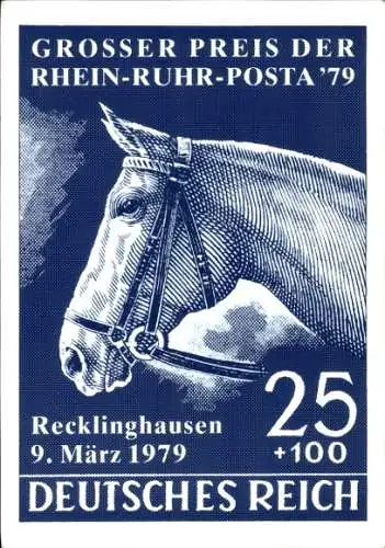 Briefmarken Ak Recklinghausen im Ruhrgebiet, Großer Preis der Rhein Ruhr Posta 09.03.1979