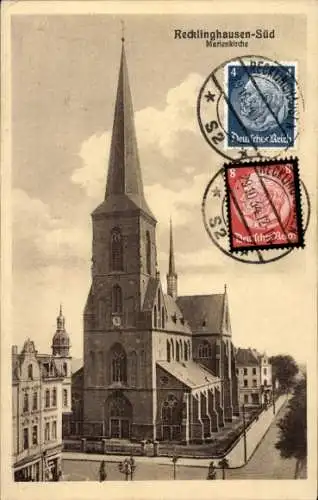 Ak Recklinghausen Süd im Ruhrgebiet, Marienkirche