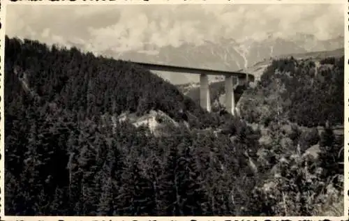 Foto Ak Schönberg im Stubaital Tirol, Europabrücke