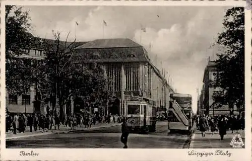 Ak Berlin Mitte, Leipziger Platz, Straßenbahn