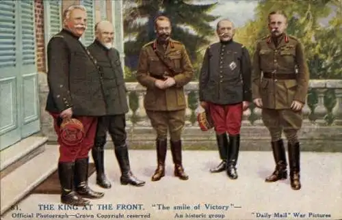 Ak Der König an der Front, Das Lächeln des Sieges, George V