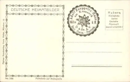 Ak Garmisch Partenkirchen in Oberbayern, Kreuzeckhaus, Adolf Zoeppritz Haus