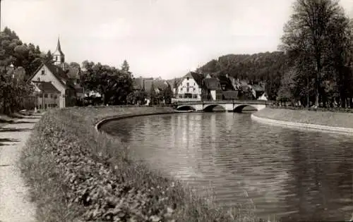 Ak Sulz am Neckar, Brücke, Hotel, Kirche