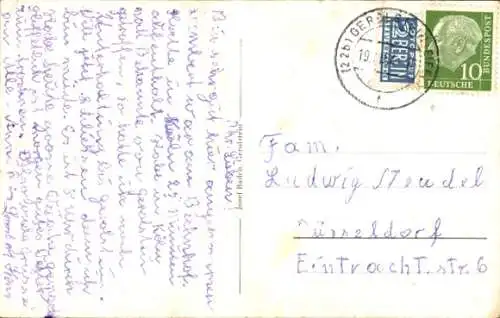 Ak Gerolstein in der Eifel, Burgstraße, Rathaus, Kasselburg, Gesamtansicht