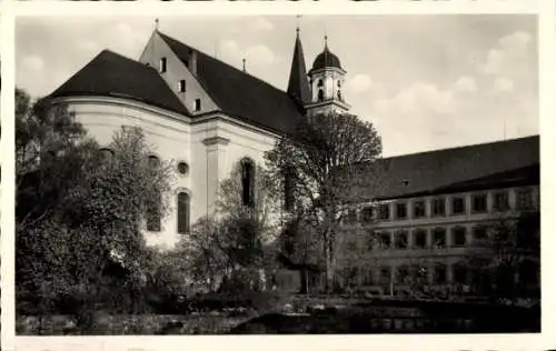 Ak Ellwangen an der Jagst Württemberg, Jesuitenkirche, Gymnasium