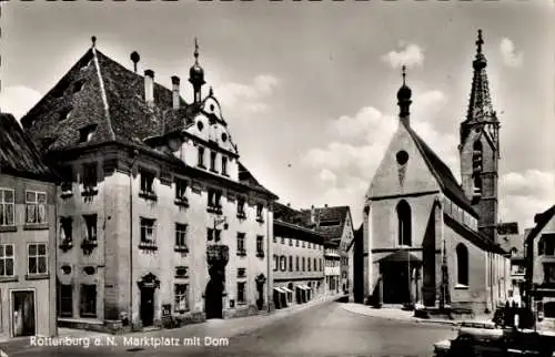 Ak Rottenburg am Neckar, Marktplatz, Dom