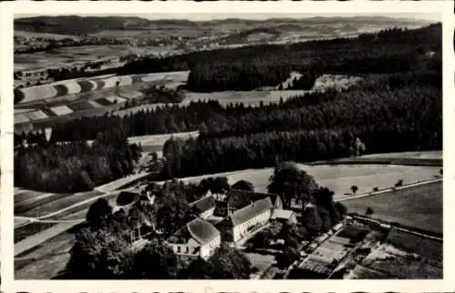 Ak Fahrenbach Tröstau im Fichtelgebirge, Kurheim Schlossgut, Konrad Thoma, Fliegeraufnahme