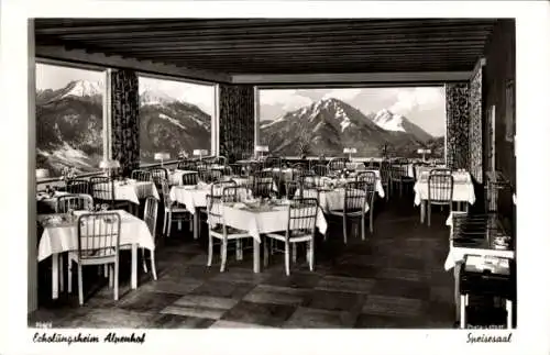 Ak Bad Oberdorf Bad Hindelang im Oberallgäu, Terrassenhotel Alpenhof, Speisesaal