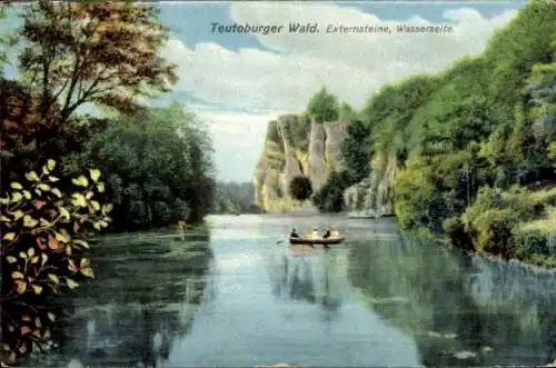 Ak Horn Bad Meinberg im Teutoburger Wald Westfalen, Externsteine, Wasserseite