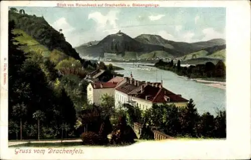 Ak Königswinter am Rhein, Drachenfels, Blick von Rolandseck