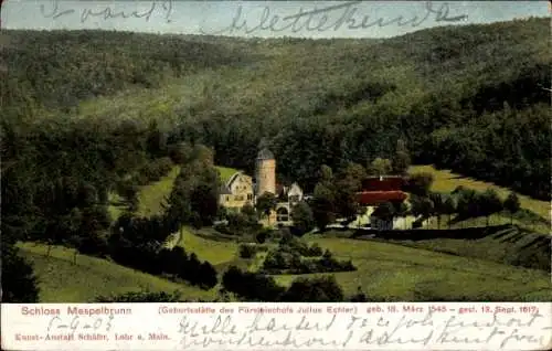 Ak Mespelbrunn im Spessart Unterfranken, Schloss