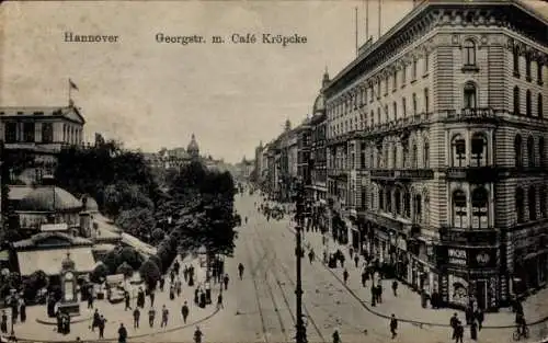 Ak Hannover in Niedersachsen, Georgstraße, Cafe Kröpcke