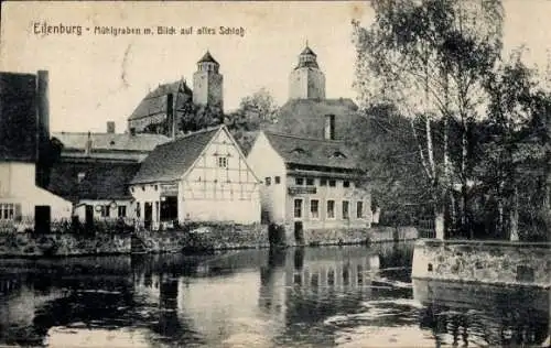 Ak Eilenburg an der Mulde, Mühlengraben, altes Schloss