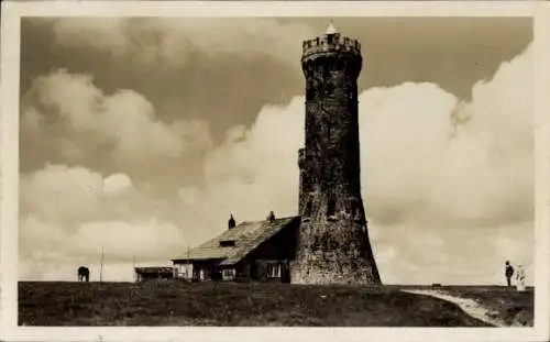 Ak Międzygórze Wölfelsgrund Schlesien, Glatzer Schneeberg, Spieglitzer Schneeberg, Aussichtsturm