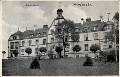 Ak Werdau in Sachsen, Krankenhaus