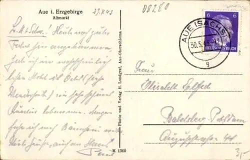 Ak Aue im Erzgebirge Sachsen, Altmarkt