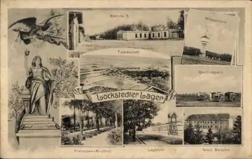 Ak Lockstedt in Holstein, Lockstedter Lager, Totalansicht, Kantine 6, Wasserturm, Geschützpark