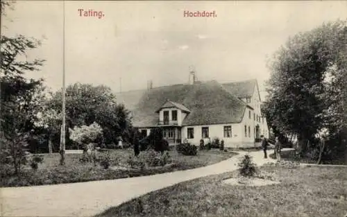 Ak Hochdorf Tating in Nordfriesland, Blick auf den Hochdorfer Haubarg