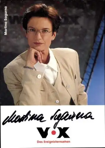 Ak Schauspielerin Martina Sagurna, Portrait, Autogramm