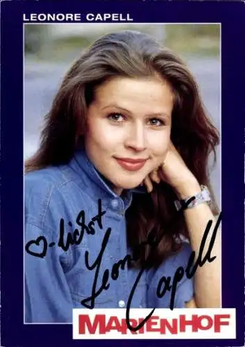 Ak Schauspielerin Leonore Capell, Portrait, Marienhof, Autogramm