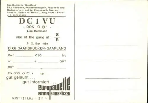 Ak Moderatorin Elke Herrmann, Portrait, Autogramm