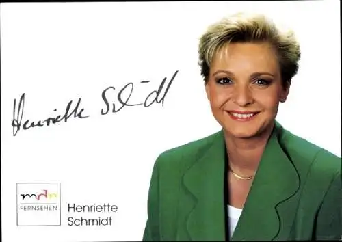 Ak Schauspielerin Henriette Schmidt, Portrait, Autogramm