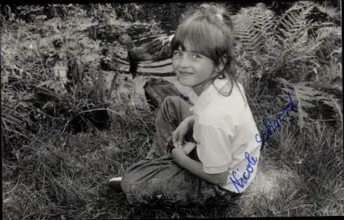 Ak Schauspielerin Nicole Schmid, Portrait, Autogramm