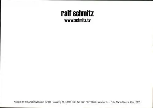 Ak Schauspieler Ralf Schmitz, Portrait, Autogramm
